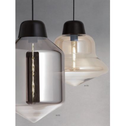 Redo 01-1773 - Lampadario a sospensione con filo AMNO 1x/E27/42W/230V diametro 26 cm grigio