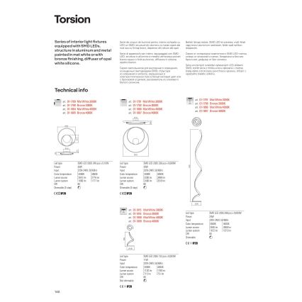 Redo 01-1791 - Plafoniera LED dimmerabile TORSION 1xLED/30W/230V