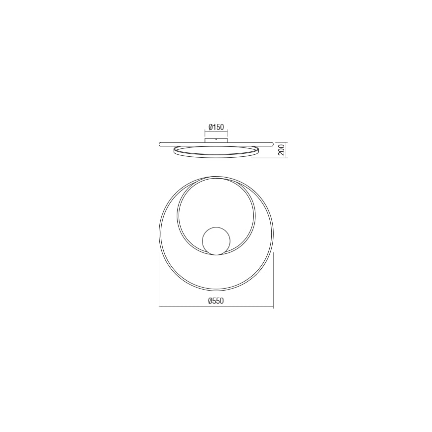 Redo 01-1791 - Plafoniera LED dimmerabile TORSION 1xLED/30W/230V