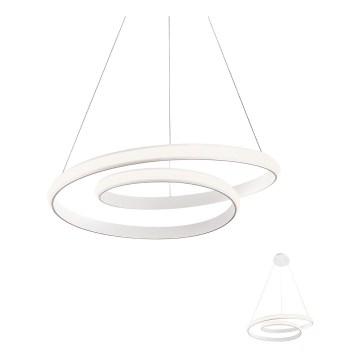 Redo 01-1793 - Lampadario a sospensione con filo LED dimmerabile TORSION LED/29W/230V diametro 55 cm bianco