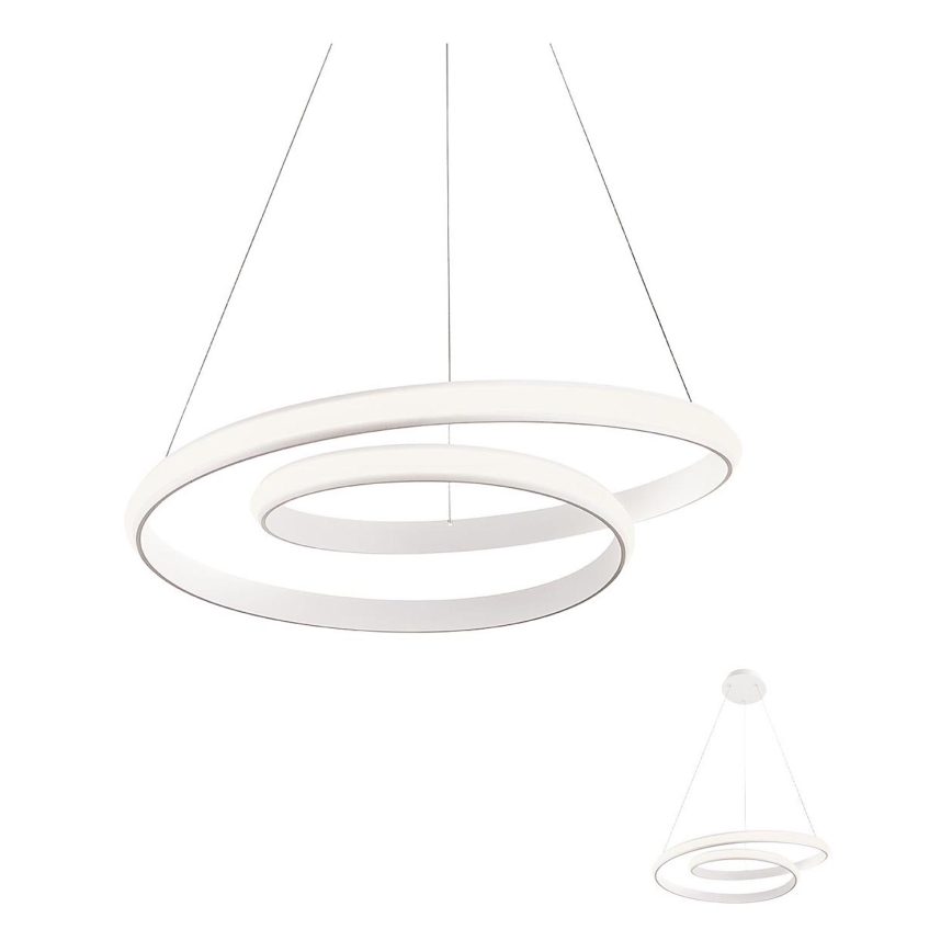 Redo 01-1793 - Lampadario a sospensione con filo LED dimmerabile TORSION LED/29W/230V diametro 55 cm bianco