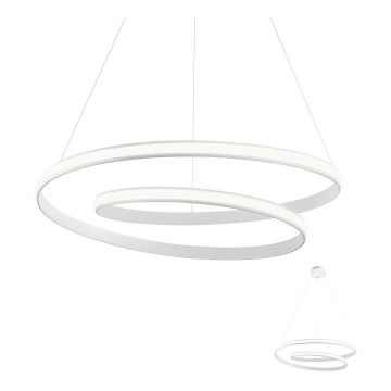 Redo 01-1795 - Lampadario LED dimmerabile a sospensione con cavo TORSION LED/40W/230V Ø 74 cm bianco