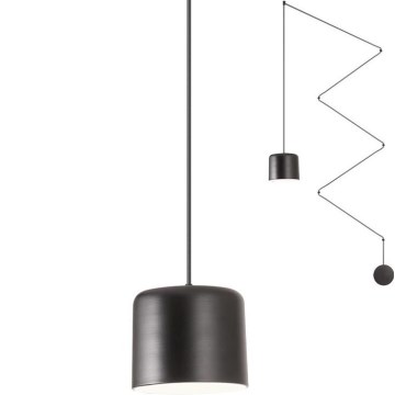 Redo 01-1822 - Lampadario a sospensione con filo DODO 1xE27/15W/230V ragno nero