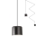 Redo 01-1822 - Lampadario a sospensione con filo DODO 1xE27/15W/230V ragno nero