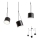 Redo 01-1826 - Lampadario a sospensione con filo DODO 3xE27/15W/230V ragno