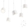 Redo 01-1827 - Lampadario a sospensione con filo DODO 5xE27/15W/230V ragno bianco