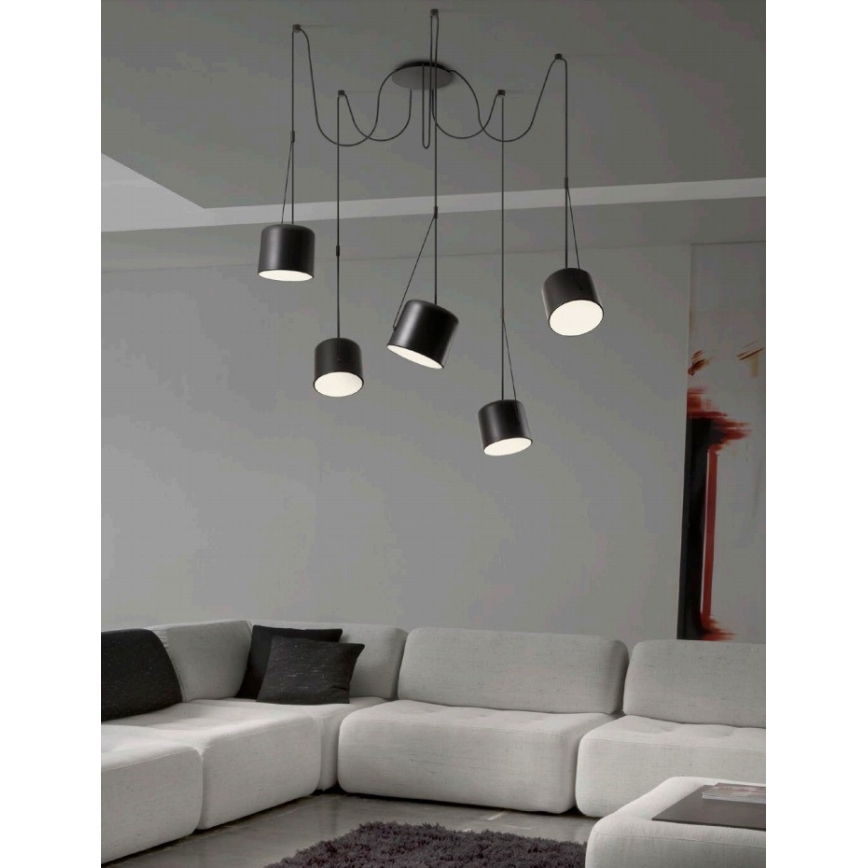 Redo 01-1828 - Lampadario a sospensione con filo DODO 5xE27/15W/230V ragno