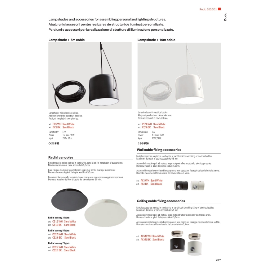 Redo 01-1828 - Lampadario a sospensione con filo DODO 5xE27/15W/230V ragno