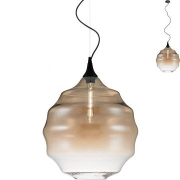 Redo 01-1844 - Lampadario a sospensione con filo SLAG 1xE27/42W/230V diametro 40 cm beige