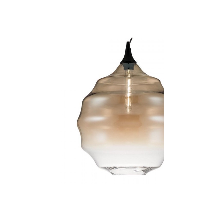Redo 01-1844 - Lampadario a sospensione con filo SLAG 1xE27/42W/230V diametro 40 cm beige