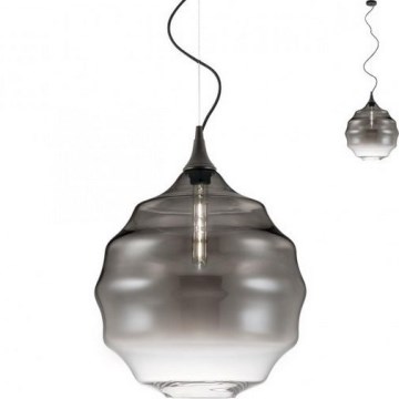 Redo 01-1845 - Lampadario a sospensione con filo SLAG 1xE27/42W/230V diametro 40 cm grigio