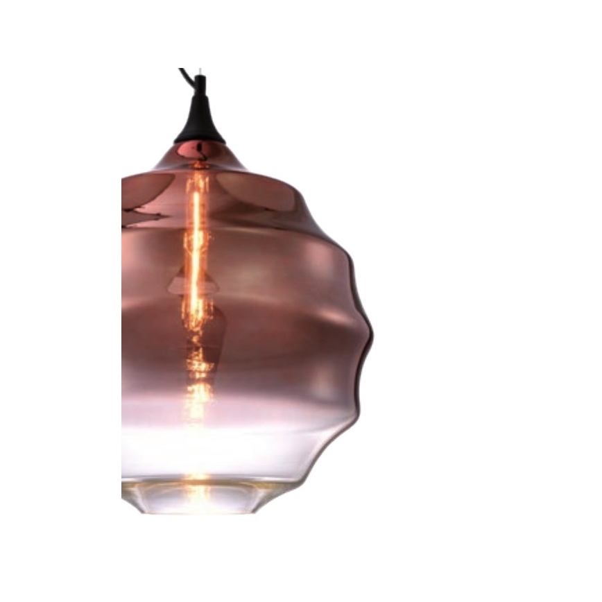 Redo 01-1846 - Lampadario a sospensione con filo SLAG 1xE27/42W/230V diametro 40 cm rame