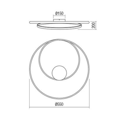 Redo 01-1886 - Plafoniera dimmerabile a LED TORSION LED/29W/230V 4000K Ø 55 cm bianco