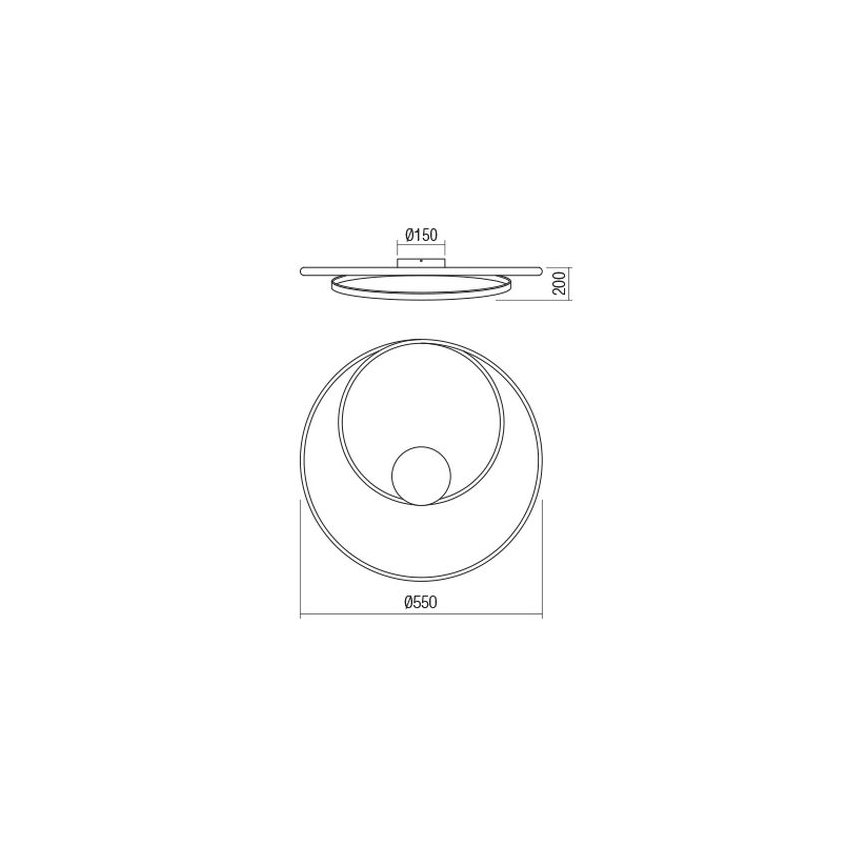 Redo 01-1886 - Plafoniera dimmerabile a LED TORSION LED/29W/230V 4000K Ø 55 cm bianco