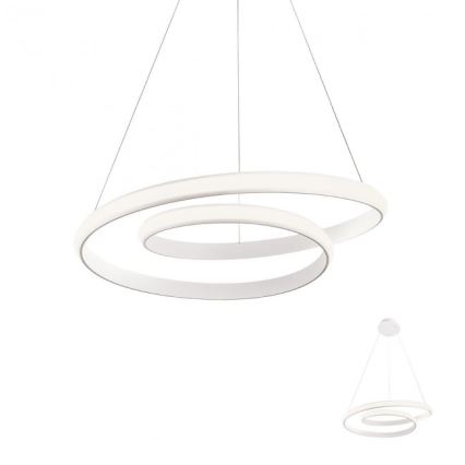 Redo 01-1888 - Lampadario LED dimmerabile sospeso a cavo TORSION LED/29W/230V Ø 55 cm bianco