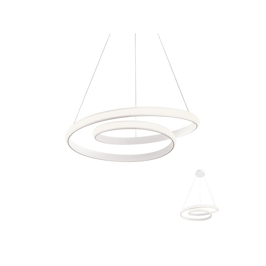 Redo 01-1888 - Lampadario LED dimmerabile sospeso a cavo TORSION LED/29W/230V Ø 55 cm bianco
