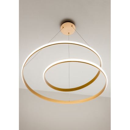 Redo 01-1889 - Lampadario LED dimmerabile a sospensione su cavo TORSION LED/29W/230V Ø 55 cm bronzo