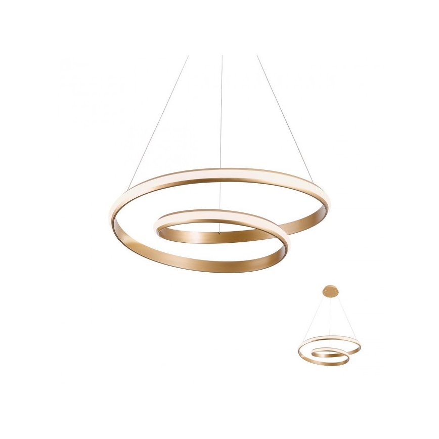 Redo 01-1889 - Lampadario dimmerabile a cavo LED TORSION LED/29W/230V 4000K diam. 55 cm bronzato