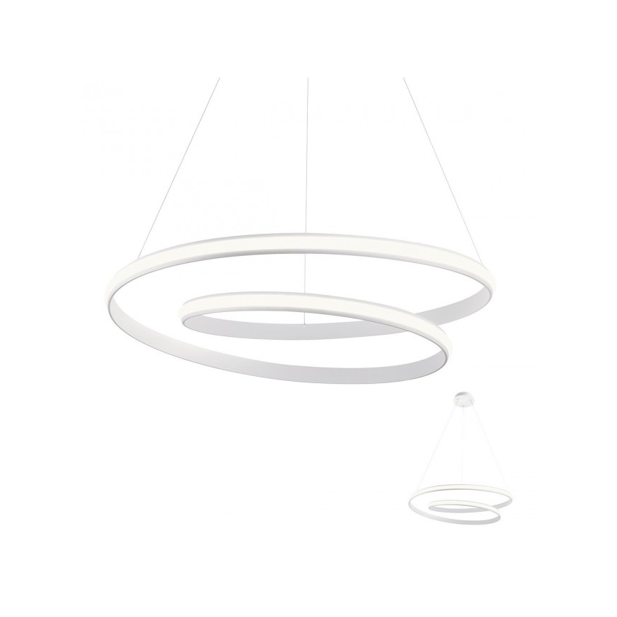 Redo 01-1890 - Lampadario LED dimmerabile sospeso su cavo TORSION LED/35W/230V Ø 75 cm bianco