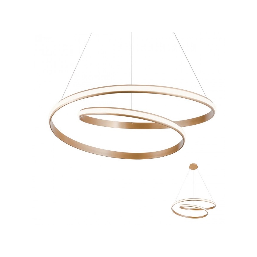 Redo 01-1891 - Lampadario dimmerabile LED a cavo TORSION LED/35W/230V Ø 75 cm bronzo