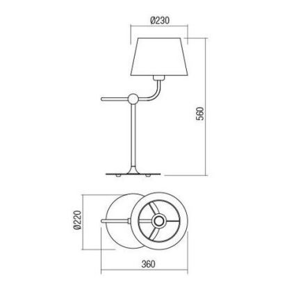 Redo 01-1981 - Lampada da tavolo MORRIS 1xE27/42W/230V nera