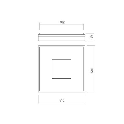Redo 01-2000 - Plafoniera da soffitto dimmerabile MAYA LED/55W/230V 51x51 cm dorata