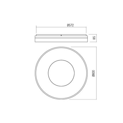Redo 01-2004 - Plafoniera LED dimmerabile MAYA LED/75W/230V Ø 60 cm oro