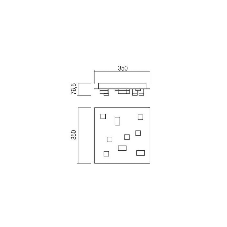 Redo 01-2014 - Plafoniera LED PIXEL LED/27W/230V 3000K 35x35 cm bianco