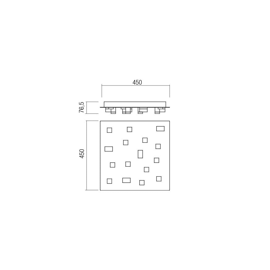 Redo 01-2016 - Plafoniera LED PIXEL LED/48W/230V 3000K 45x45 cm bianco
