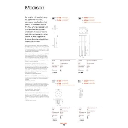 Redo 01-2033 - Applique a LED MADISON 4xLED/4W/230V oro