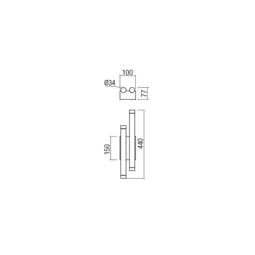 Redo 01-2033 - Applique a LED MADISON 4xLED/4W/230V oro