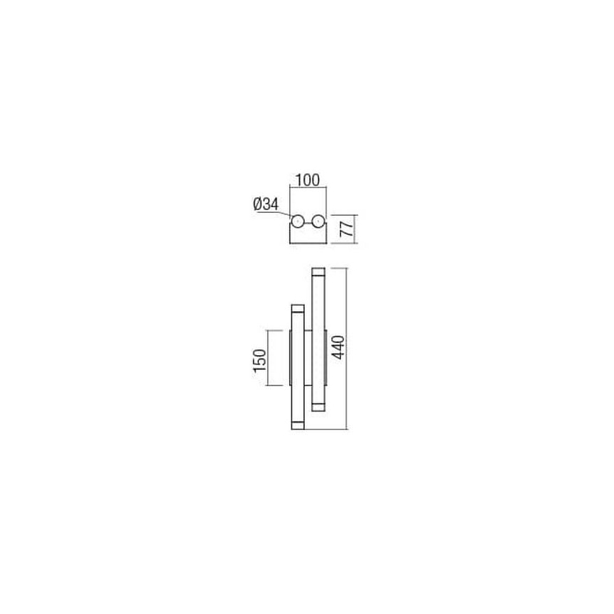 Redo 01-2034 - Applique a LED MADISON 4xLED/4W/230V rame