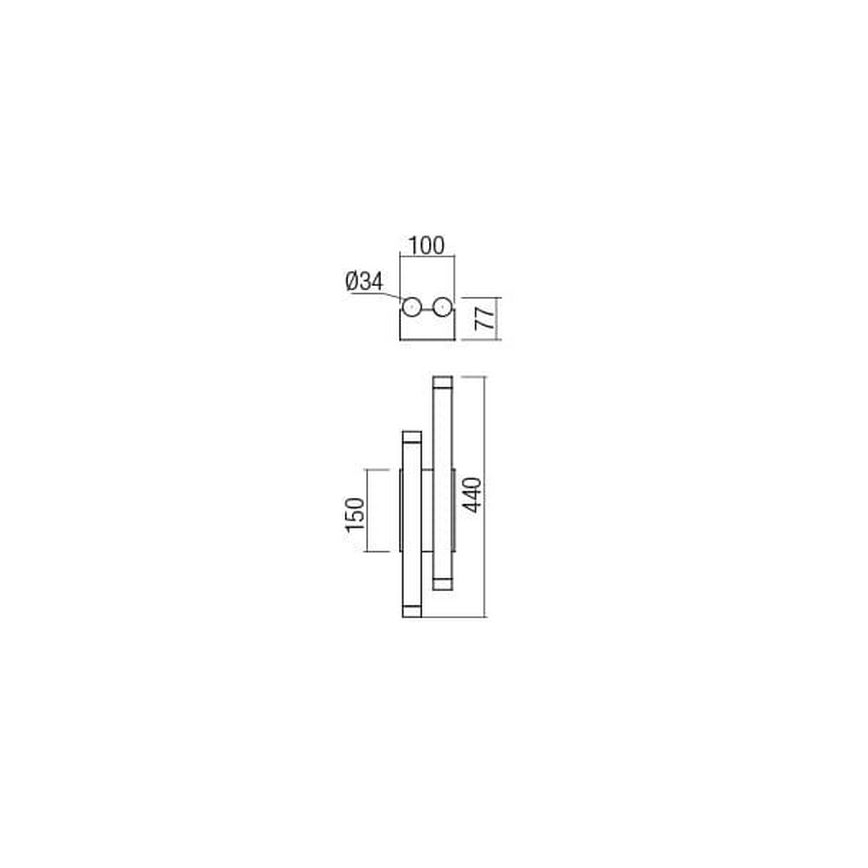 Redo 01-2035 - Applique a LED MADISON 4xLED/4W/230V nero