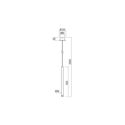 Redo 01-2043 - Lampadario LED a sospensione con filo MADISON LED/4W/230V oro