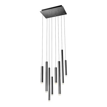 Redo 01-2048 - Lampadario LED a sospensione con filo MADISON 8xLED/4W/230V nero