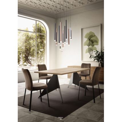 Redo 01-2050 - Lampadario LED a sospensione con filo MADISON 8xLED/4W/230V oro