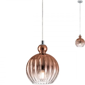 Redo 01-2064 - Lampadario a sospensione con filo PLUMEN 1xE14/40W/230V diametro 15 cm rame