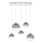Redo 01-2079 - Lampadario a sospensione con filo BOWL 5xE27/42W/230V fumé