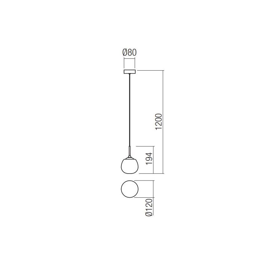 Redo 01-2081 - Sospensione a cavo KIWI 1xG9/40W/230V Ø 12 cm cromo lucido/bianco