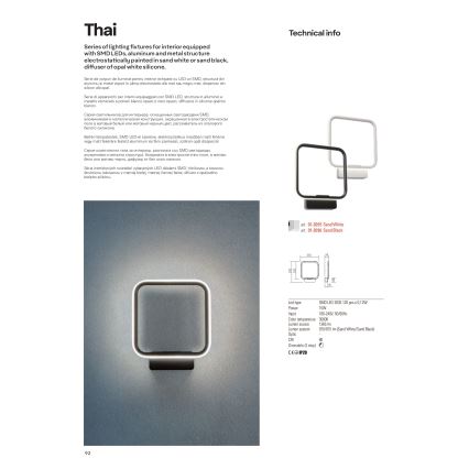 Redo 01-2097 - Lampadario a sospensione con filo LED dimmerabile THAI LED/66W/230V 3000K bianco