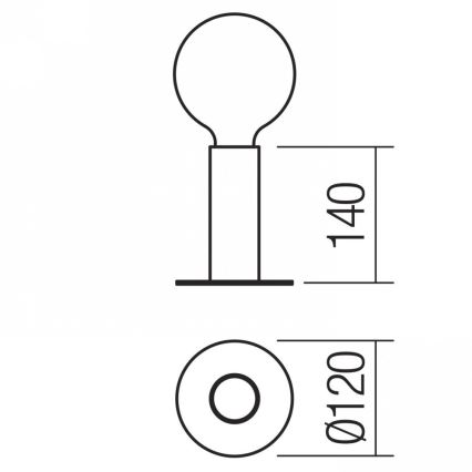 Redo 01-2131 - Lampada da tavolo Touch RIVET 1xE27/42W/230V rame