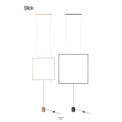 Redo 01-2134 - Lampada LED da terra SLICK LED/28W/230V nero