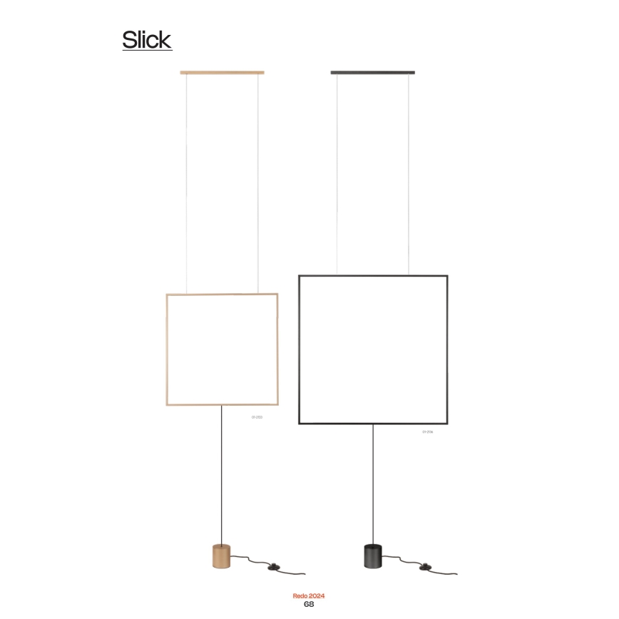 Redo 01-2134 - Lampada LED da terra SLICK LED/28W/230V nero