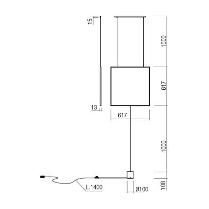 Redo 01-2134 - Lampada LED da terra SLICK LED/28W/230V nero