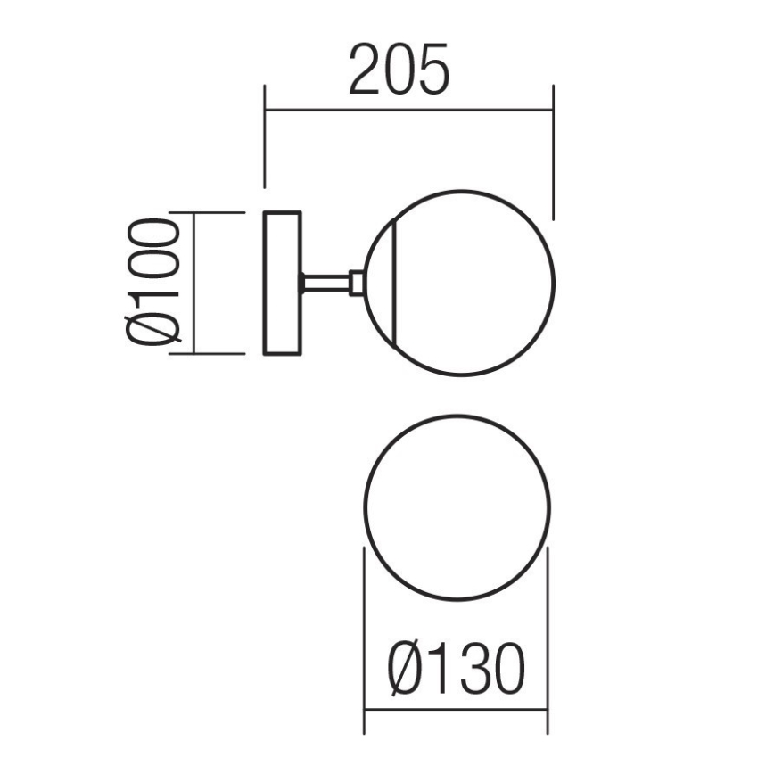 Redo 01-2175 - Lampada da parete SEMIA 1xE14/28W/230V nero/fumé