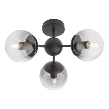 Redo 01-2176 - Lampadario a stelo SEMIA 3xE14/28W/230V nero/fumé