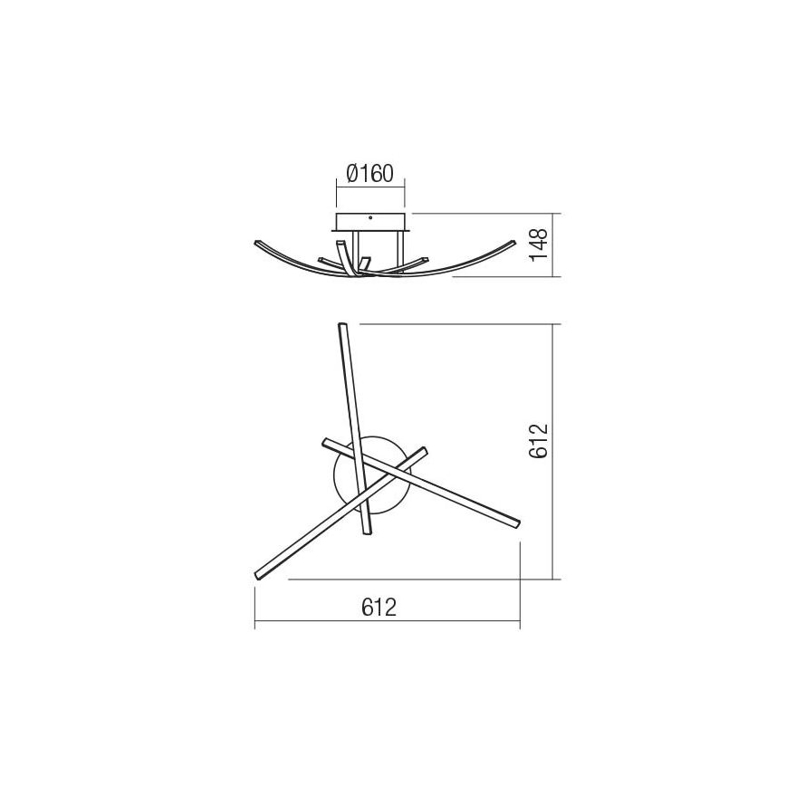 Redo 01-2185 - Plafoniera LED SPATHA 3xLED/6W/230V 3000K oro