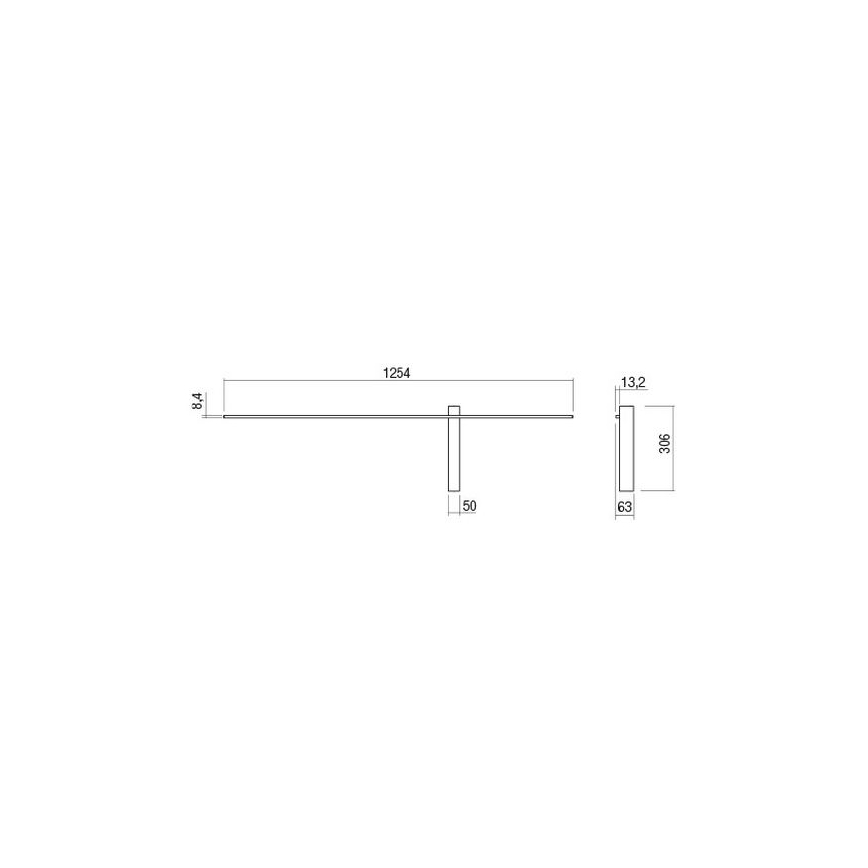 Redo 01-2200 - Applique LED TANGENT LED/14W/230V 3000K 125,4 cm bianco
