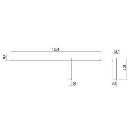 Redo 01-2200 - Lampada da parete LED TANGENT LED/14W/230V bianca
