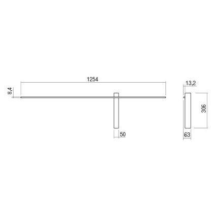 Redo 01-2201 - Applique LED TANGENT LED/14W/230V nera